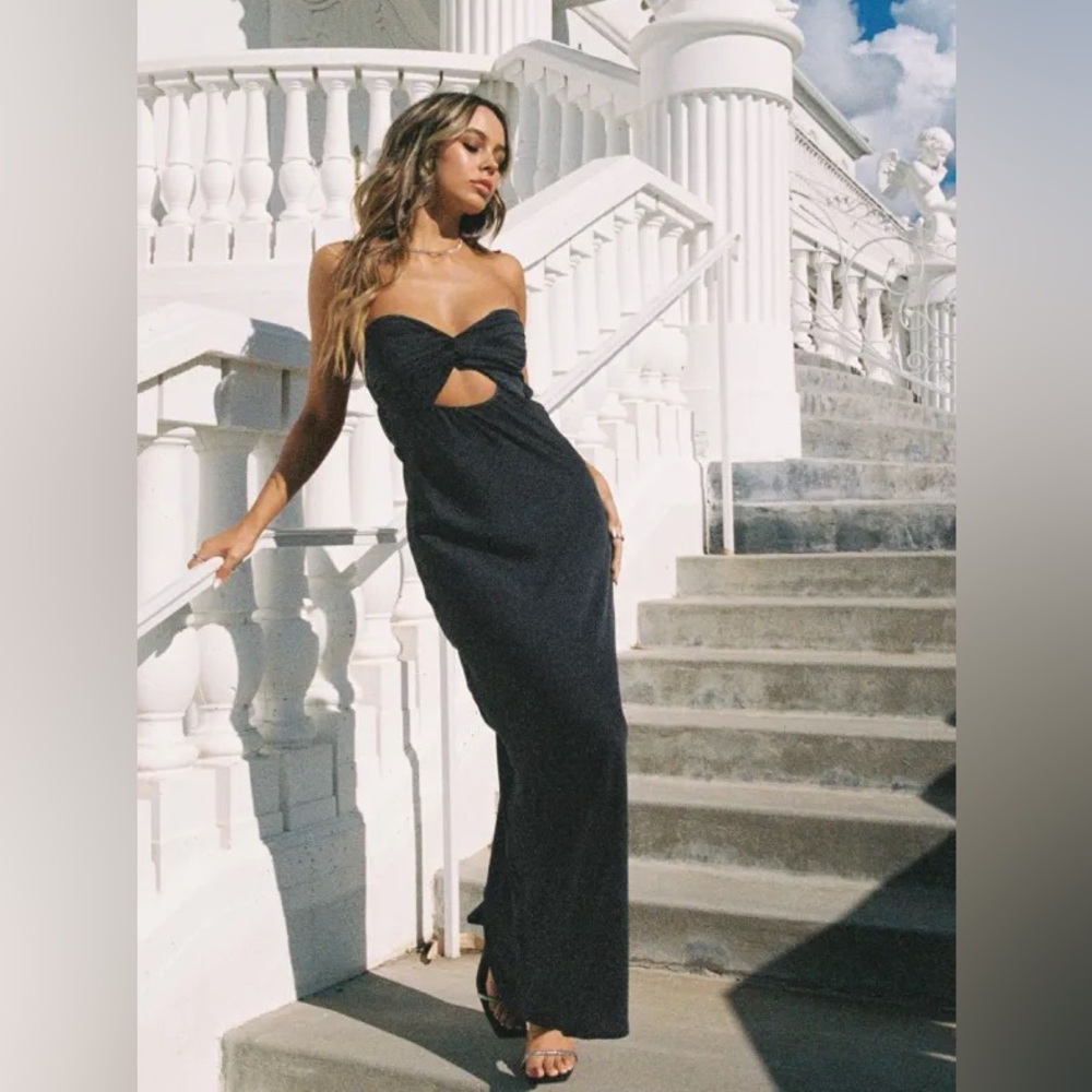 Princess Polly Black Maxi - Size 2
